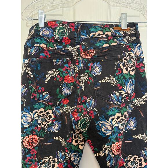Pilcro by Anthropologie Floral Skinny 26 Mid Rise Maximalist Cottagecore Boho - Picture 2 of 11